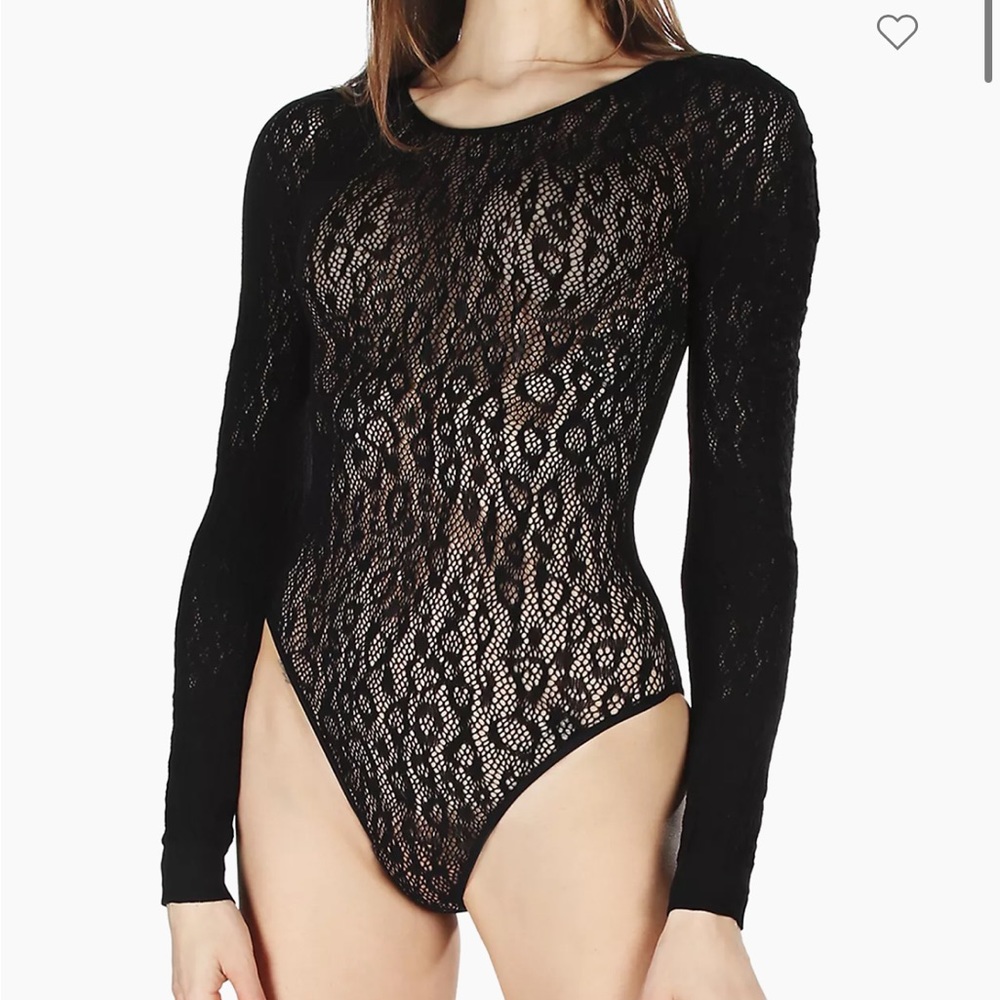 Black Lace Bodysuit by Natori
